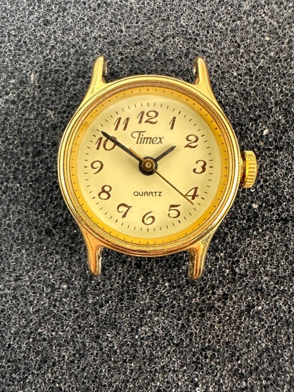 Vintage Timex Watch No Band Women Gold Tone 19MM Round New Battery